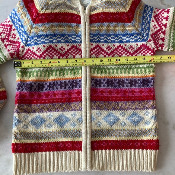 New! Gap fair isle knit zip up sweater / hoodie - Picture 4 of 5